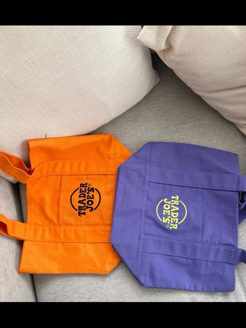 Trader Joe's Orange Canvas Tote Bag — Bright Everyday Carry